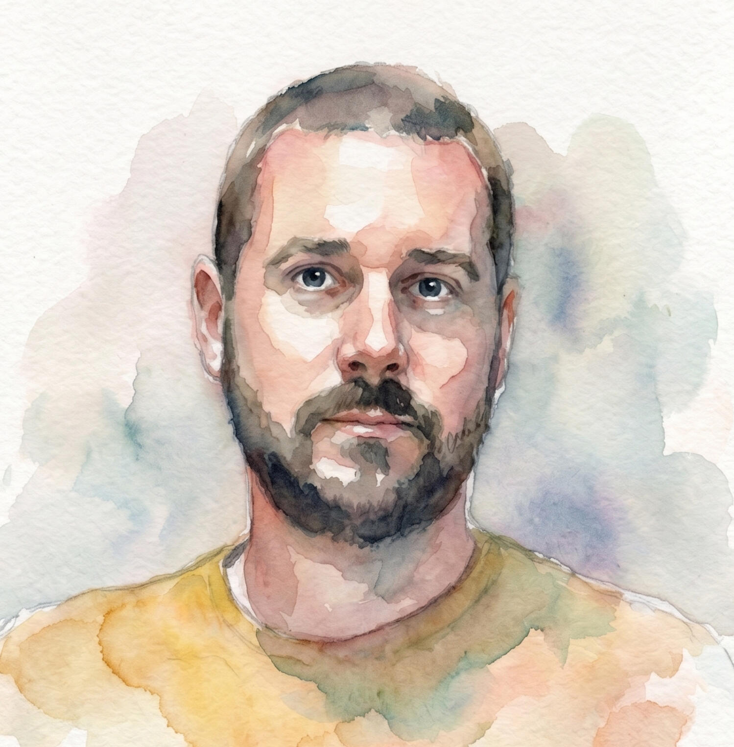 Porträt von Marlon Gräfing als Aquarell